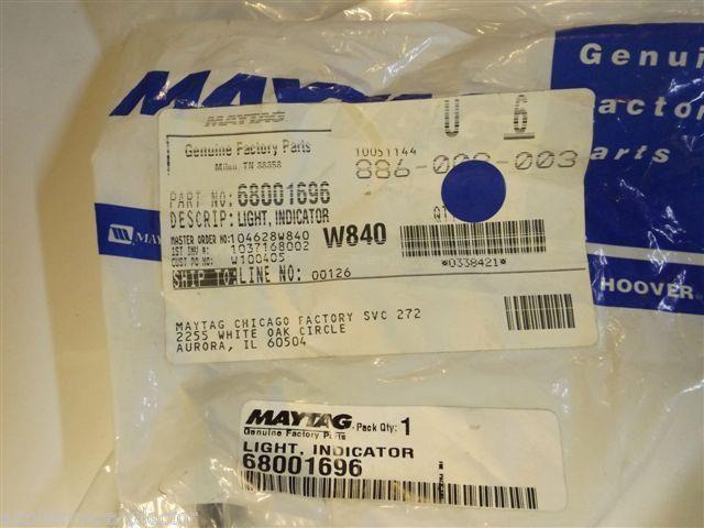 Maytag Amana Freezer 68001696 LIGHT, INDICATOR NEW IN BOX Maytag Amana Freezer 68001696 LIGHT, INDICATOR NEW IN BOX